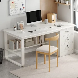 Modern Computer Desk with Lockable Drawer
