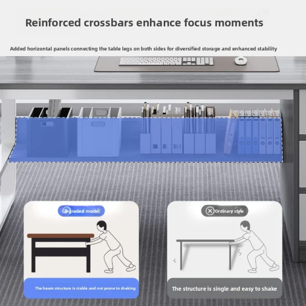 Modern Computer Desk with Lockable Drawer