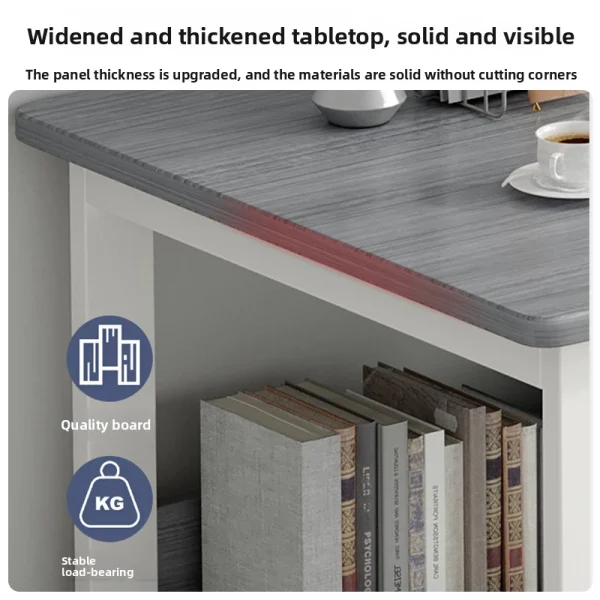Modern Computer Desk with Lockable Drawer