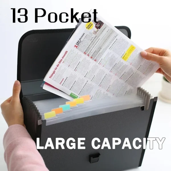 Random A4 Expanding File Folder Accordion Bag