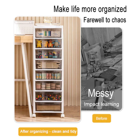 Wheeled Drawer Cabinet A4 File Storage