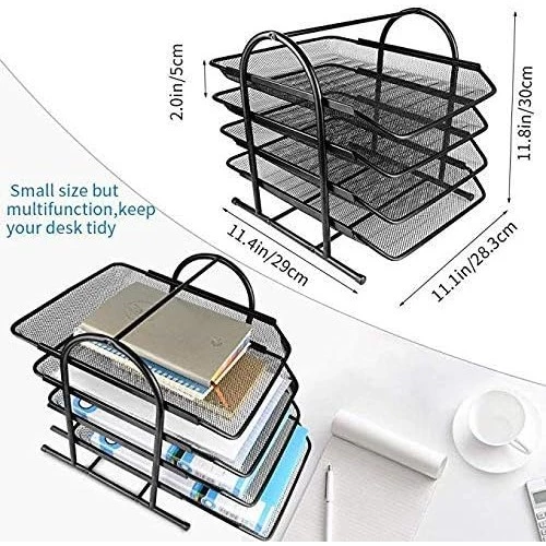 sg-11134201-7rdvv-mdffg3wx6eok91.webp iDECO 4 Tier Mesh Document Letter Tray L29cm W28.3cm H30cm